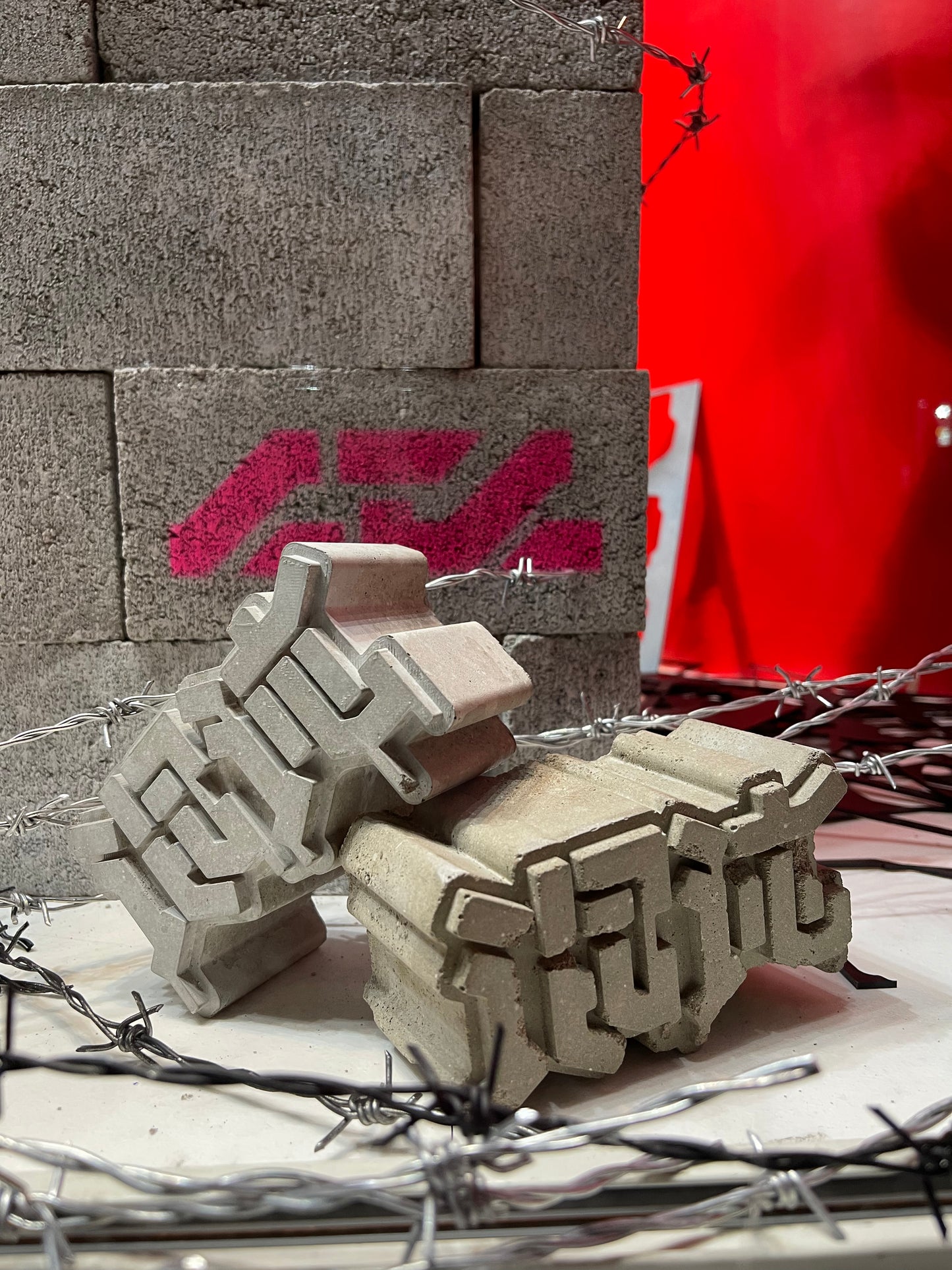 混沌セメントブロック