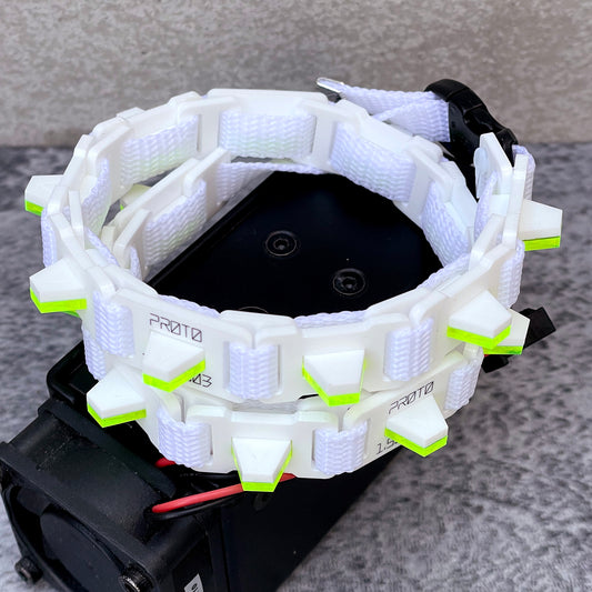 Chain belt type double wristband unit_fluorescent green