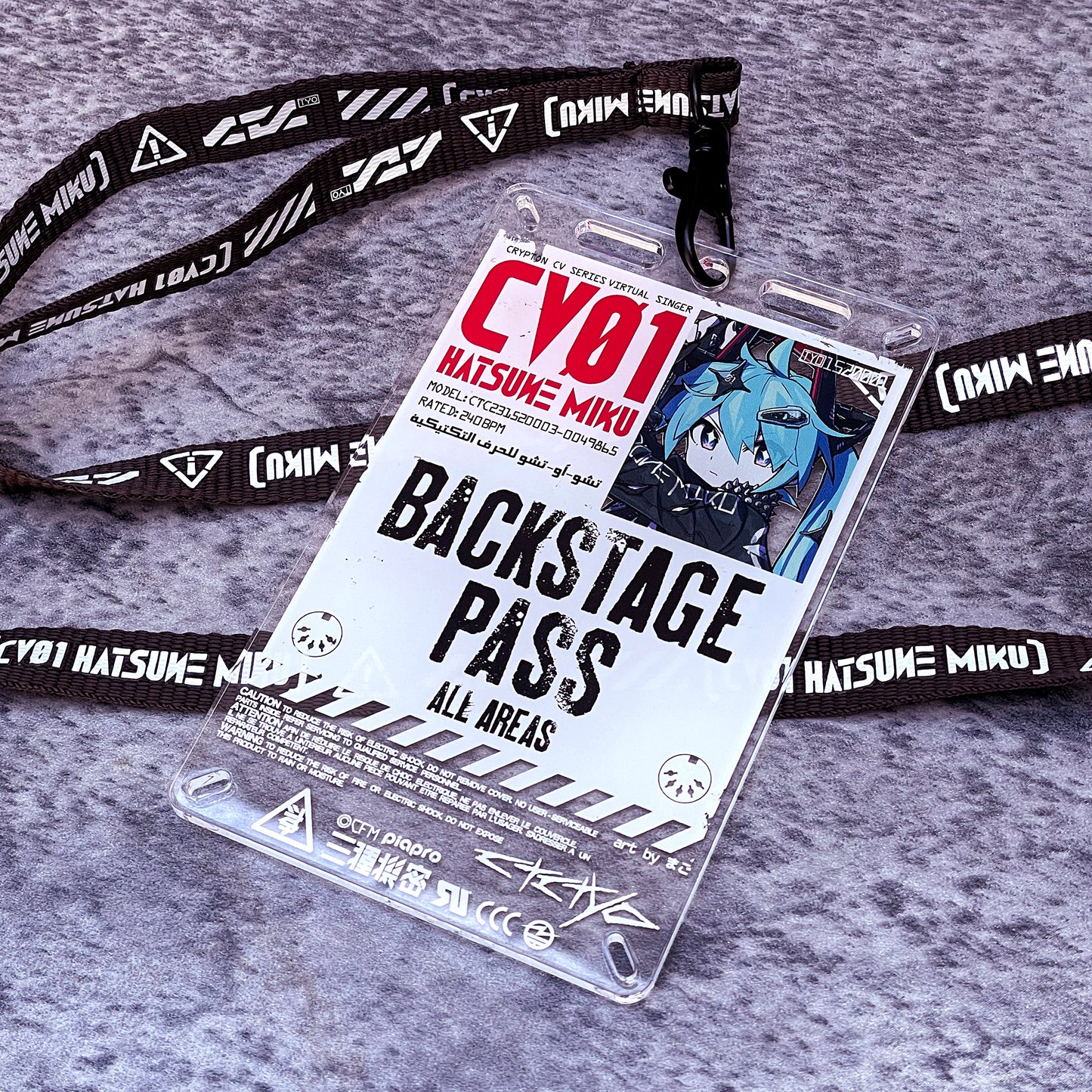 初音ミクx中央町戦術工芸 アクリルBACKSTAGE PASS
