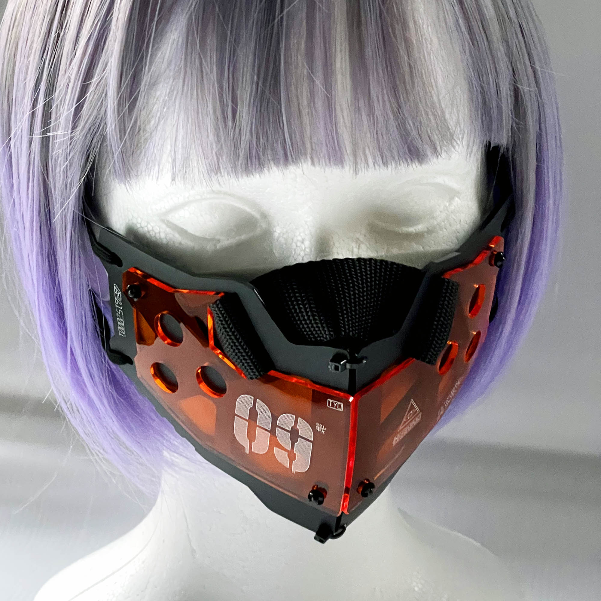 【新品】中央町戦術工芸 装甲マスクユニットmk9 クリアオレンジ Lサイズ 人気 装甲マスクユニットmk9 