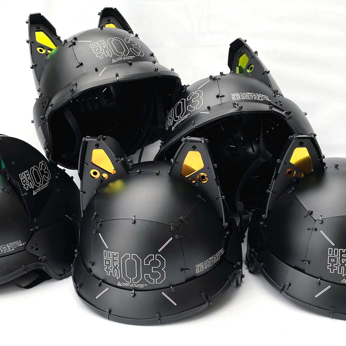Cat ears equipped helmet