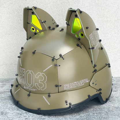 Cat ears equipped helmet