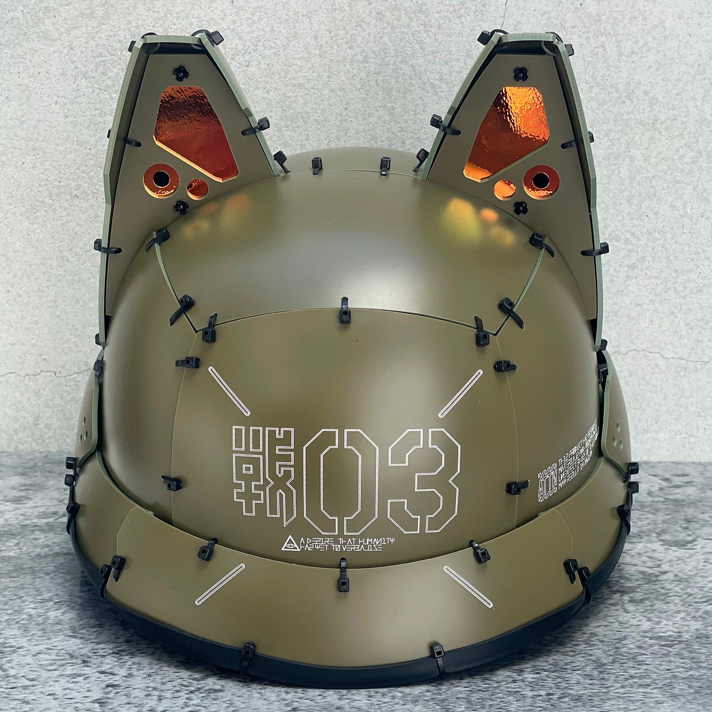 Cat ears equipped helmet