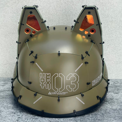 Cat ears equipped helmet