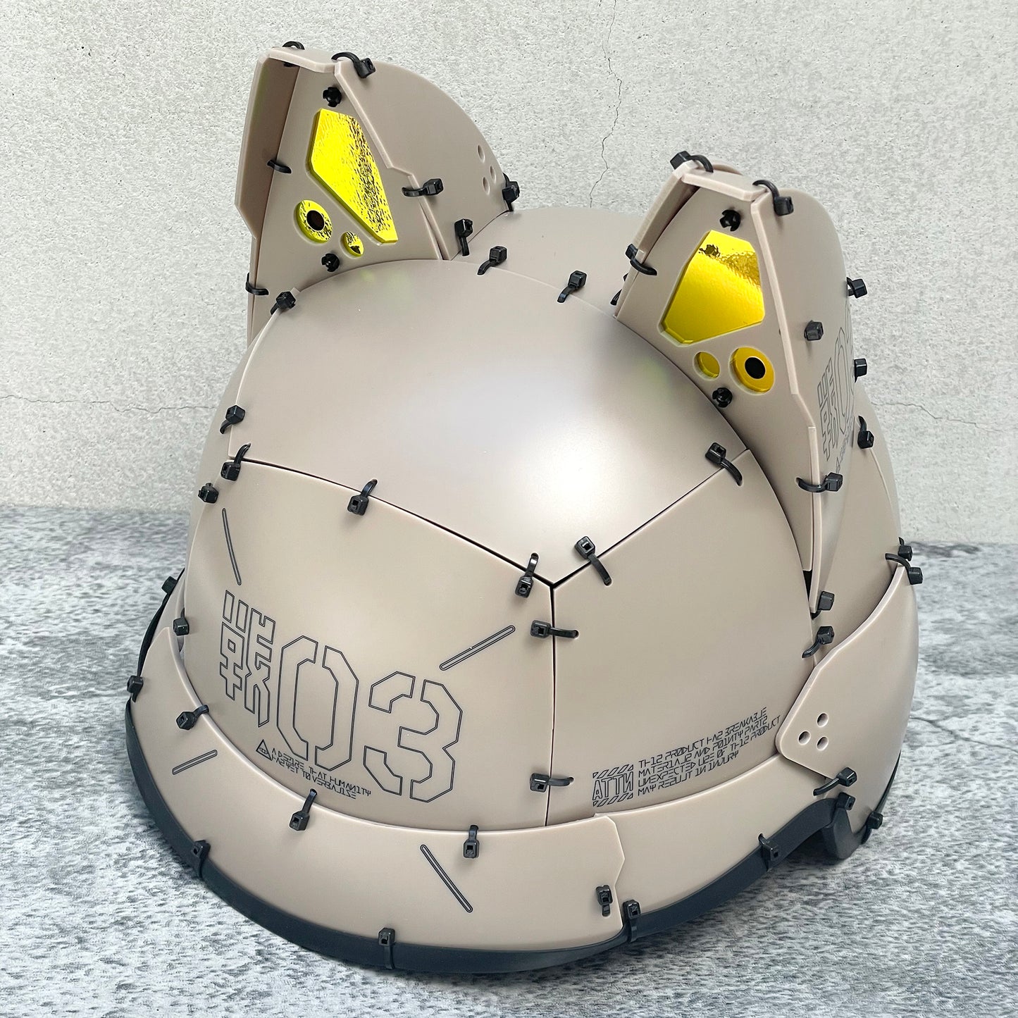 Cat ears equipped helmet