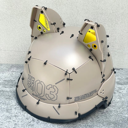 Cat ears equipped helmet