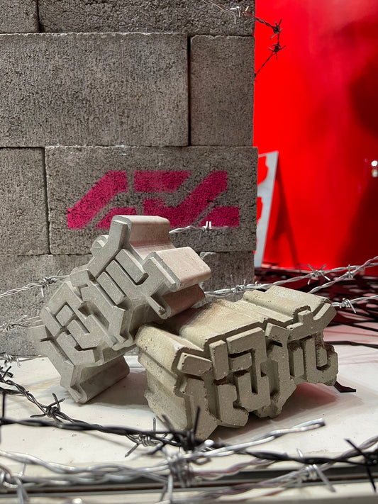 混沌セメントブロック