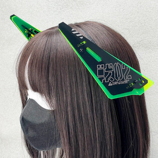カチューシャ式装甲バインダーユニット　蛍光グリーン