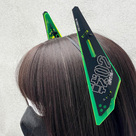 カチューシャ式装甲バインダーユニット　蛍光グリーン