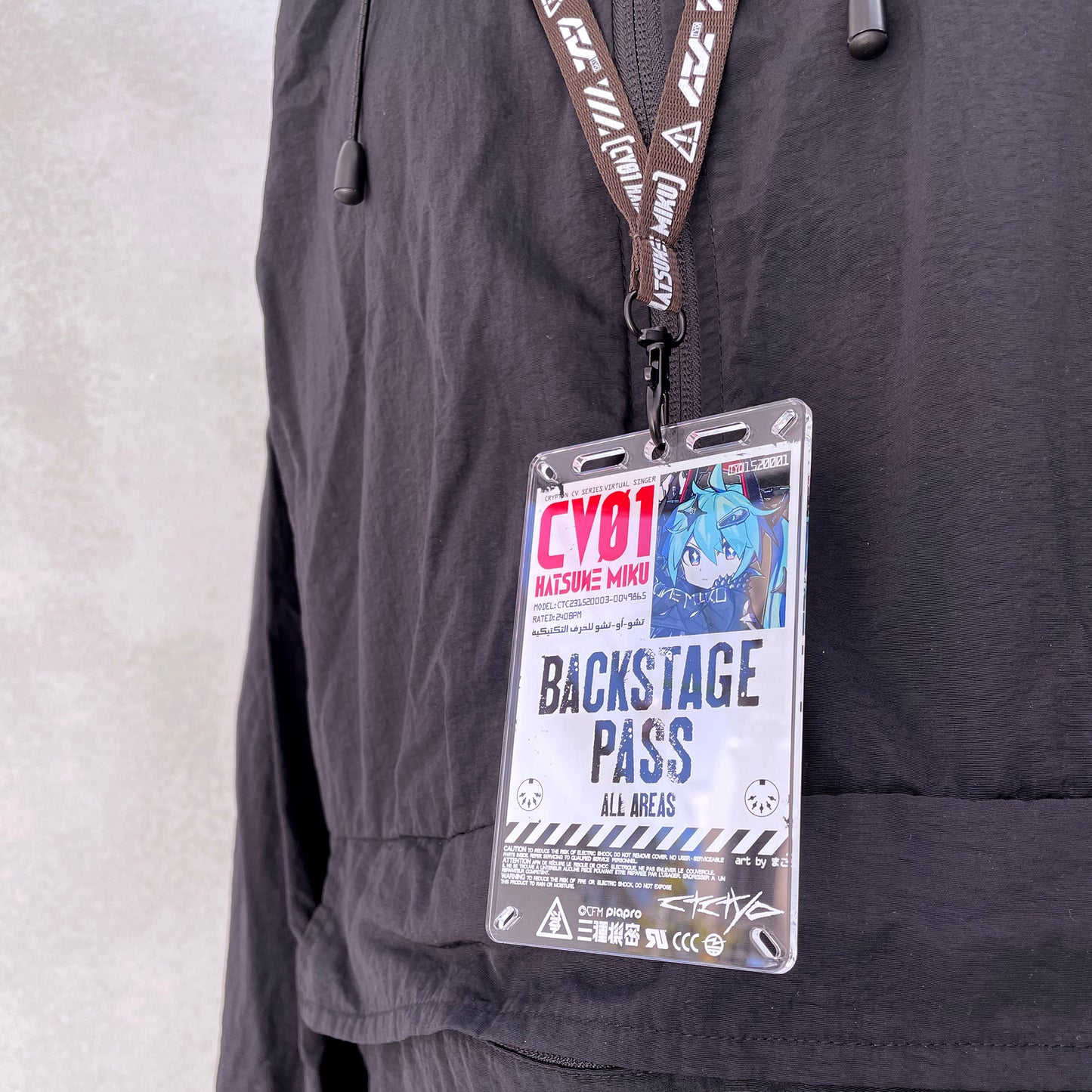 初音ミクx中央町戦術工芸　アクリルBACKSTAGE PASS